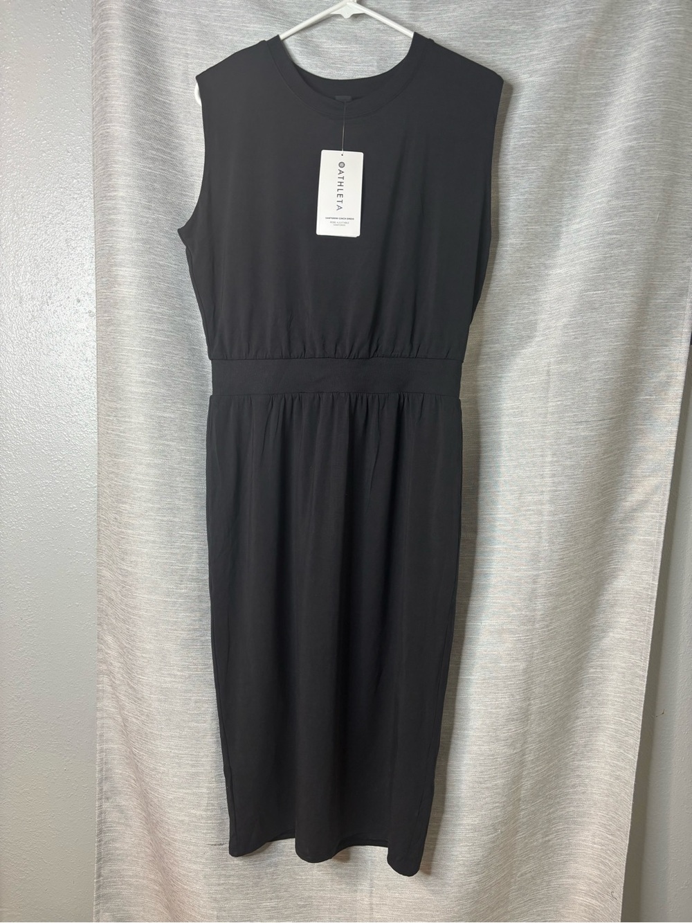 Athleta Black Sleeveless Midi Dress